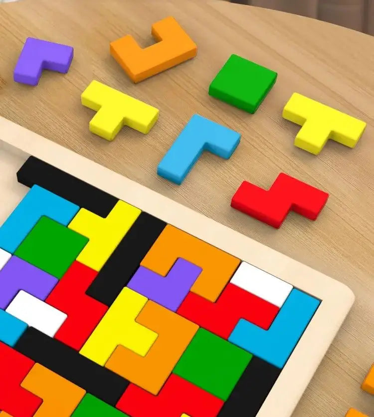 Tangram Holzpuzzle – Montessori Legespiel
