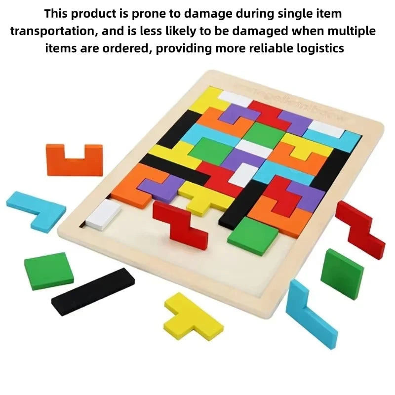 Tangram Holzpuzzle – Montessori Legespiel