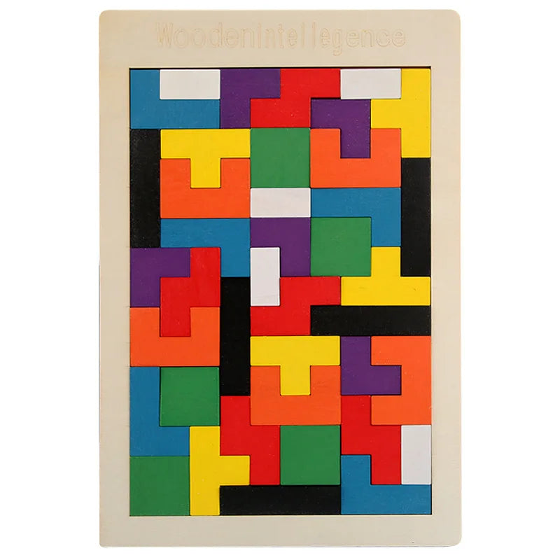 Tangram Holzpuzzle – Montessori Legespiel