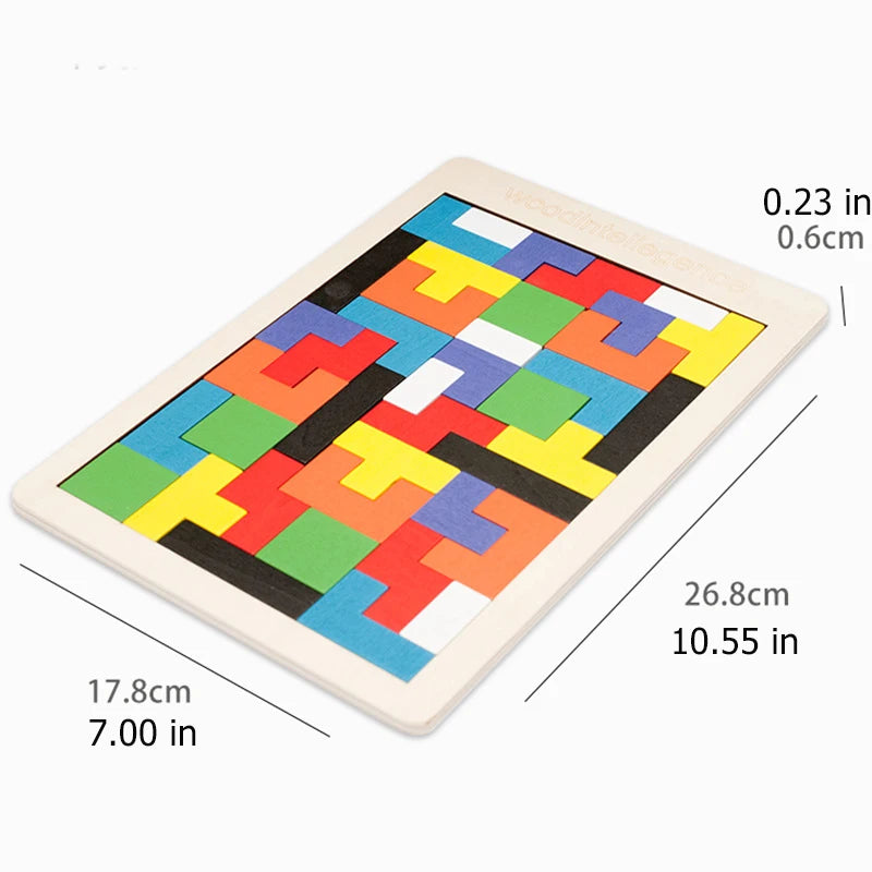 Tangram Holzpuzzle – Montessori Legespiel