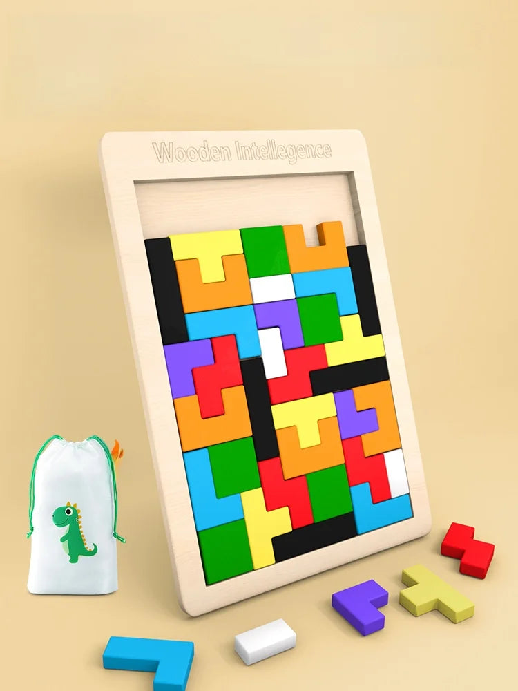 Tangram Holzpuzzle – Montessori Legespiel