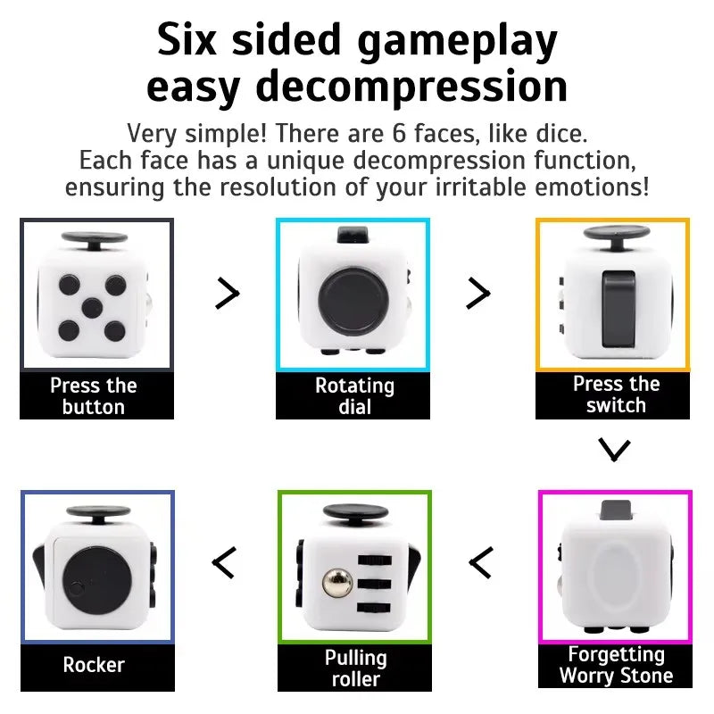 Fidget Cube – 6-in-1 Spielwürfel